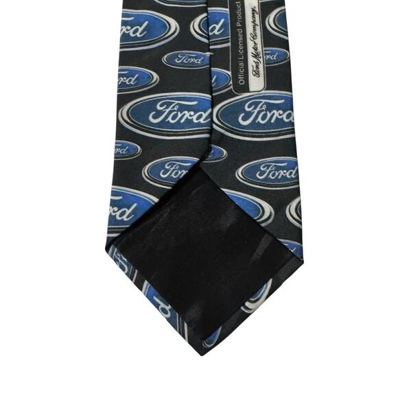 Ralph Marlin Ford Logo Repeat 1997 Vintage Novelty Necktie Polyester - Picture 6 of 8